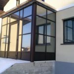 Алюминиевая дверь 1400×2200 мм.